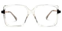 Ebru - Square Crystal Eyeglasses | Vooglam Angle View
