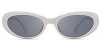 Phantom - Oval White Sunglasses - 1