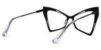 Rosa - Butterfly Black Eyeglasses | Vooglam Side View