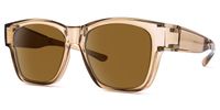 Macy - Square Champagne Fit Over Sunglasses | Vooglam Front View