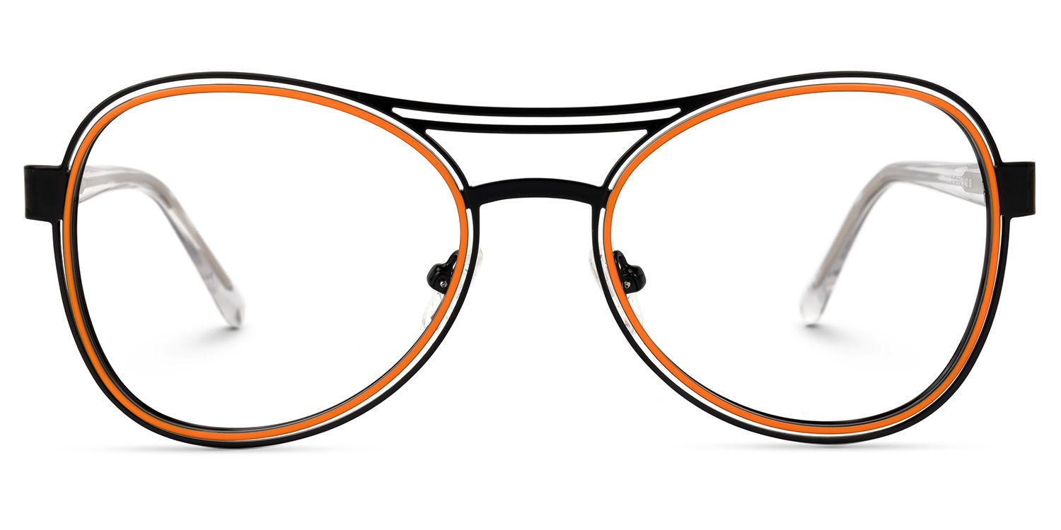 Adjatay - Aviator Black/Orange Eyeglasses product detail 2