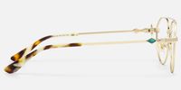Aegis - Retro Gold Slim Aviator Glasses | Vooglam Side View