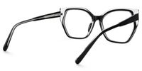 Nabila - Geometric Black Eyeglasses | Vooglam Side View