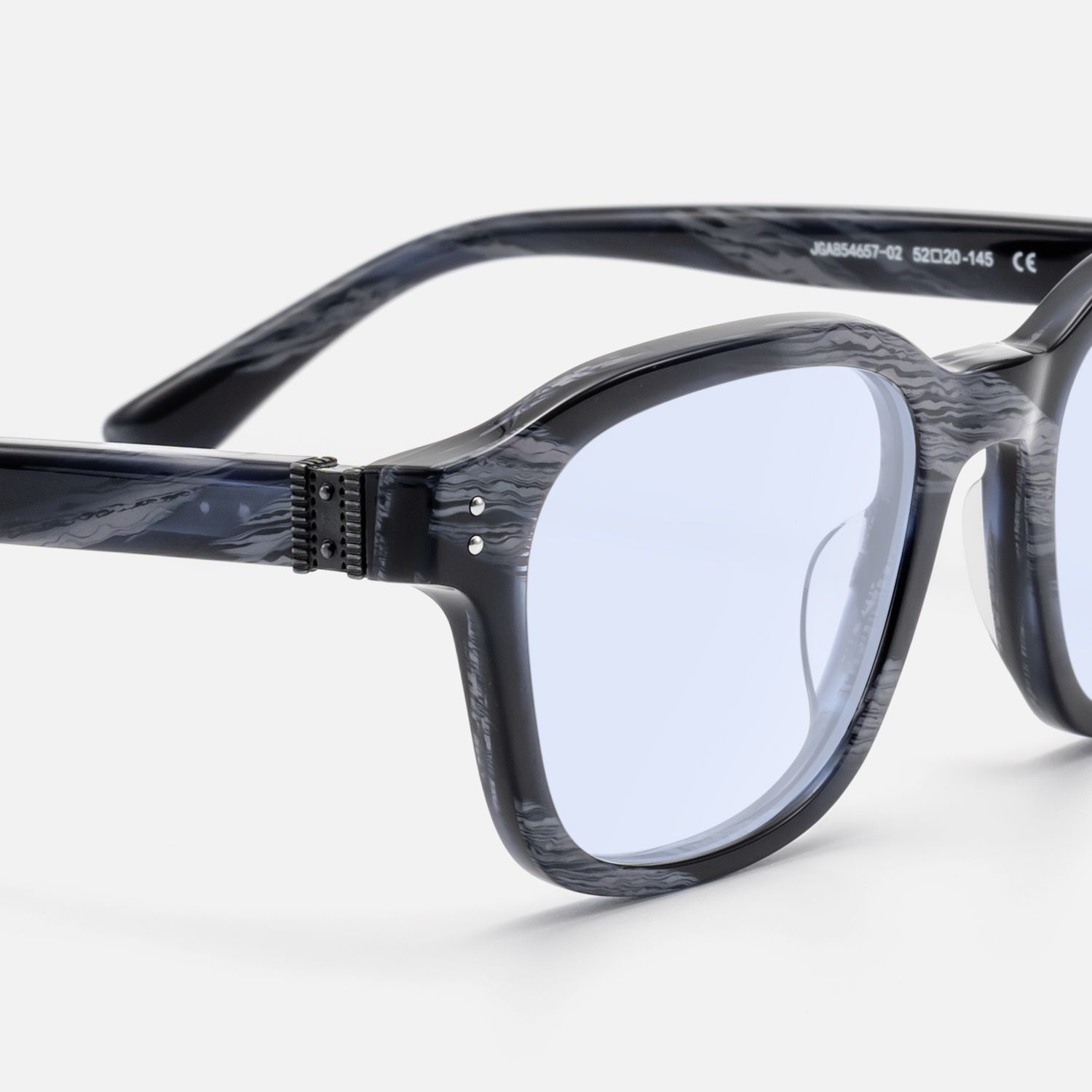 Rainier - Blue Lens Dark Blue Horn Sunglasses | Vooglam Design Details