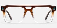 Bastion - Two Tone Double Bridge Glasses | Vooglam Angle View
