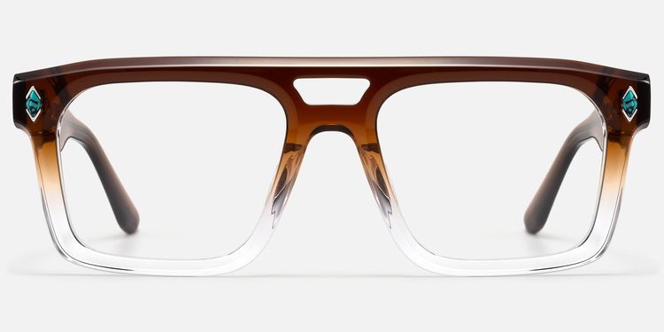Bastion - Two Tone Double Bridge Glasses | Vooglam