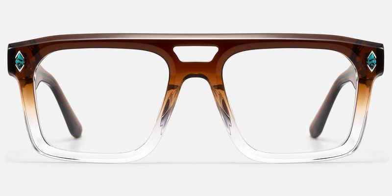 Bastion - Aviator Brown Eyeglasses