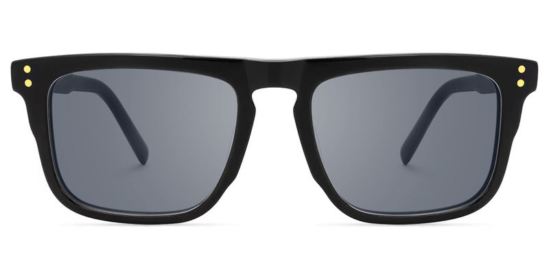 Charlotte - Rectangle Black Sunglasses