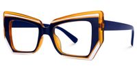 Fahari - Butterfly Blue/Orange Eyeglasses | Vooglam Front View