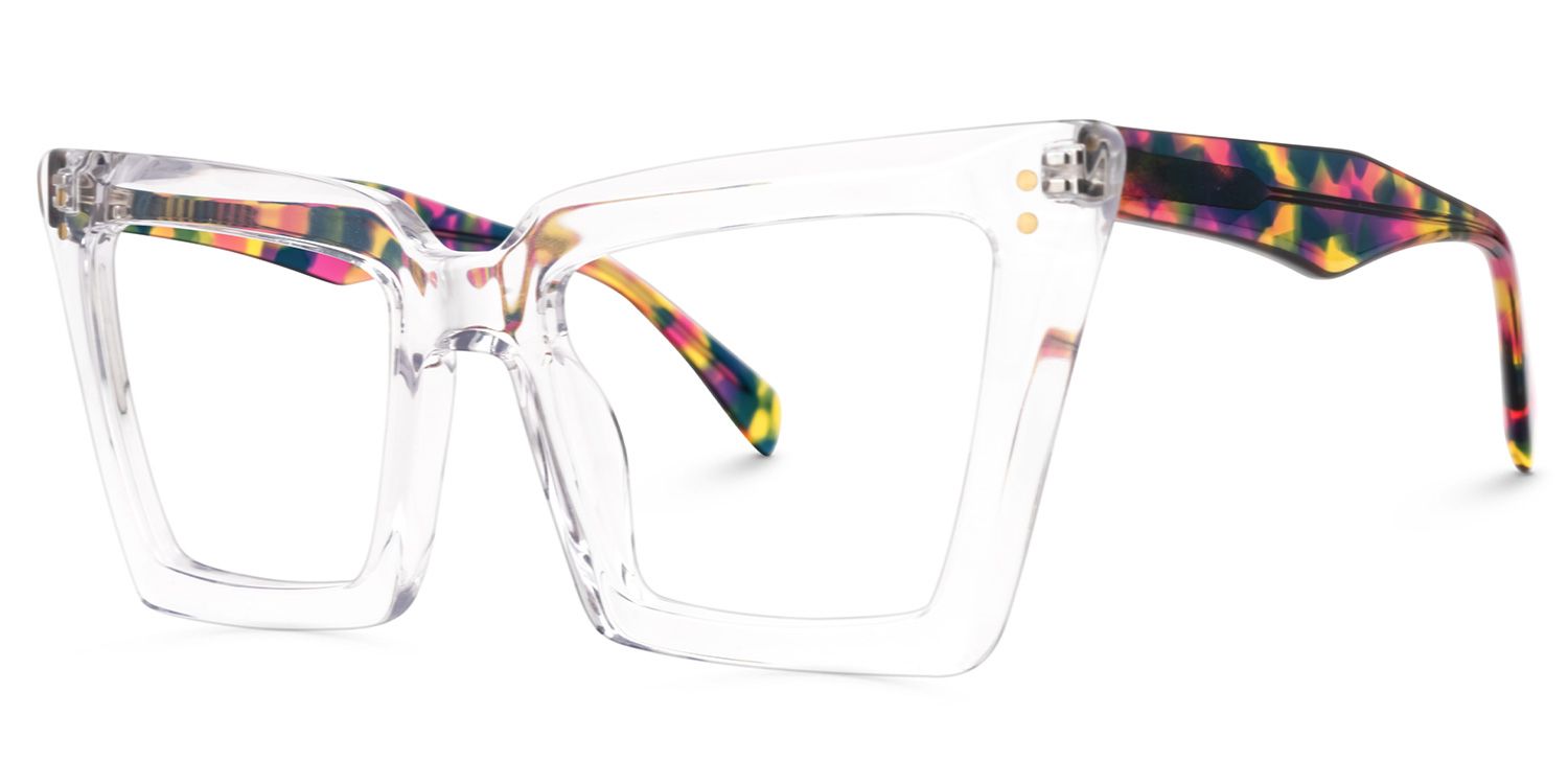 Eduardo - Square Crystal Eyeglasses | Vooglam Front View