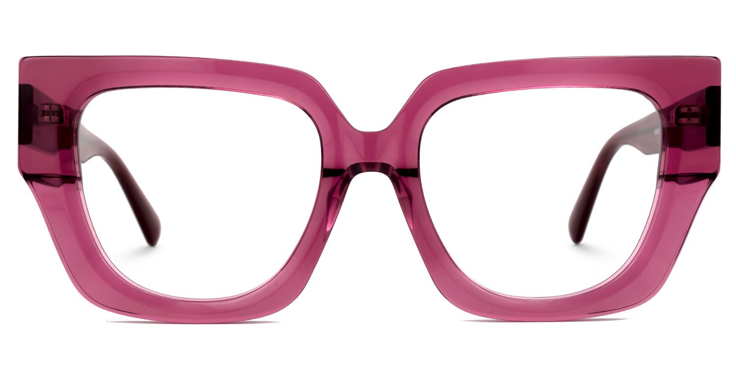 Efrat - Cat Eye Purple Eyeglasses by Vooglam - Angle View