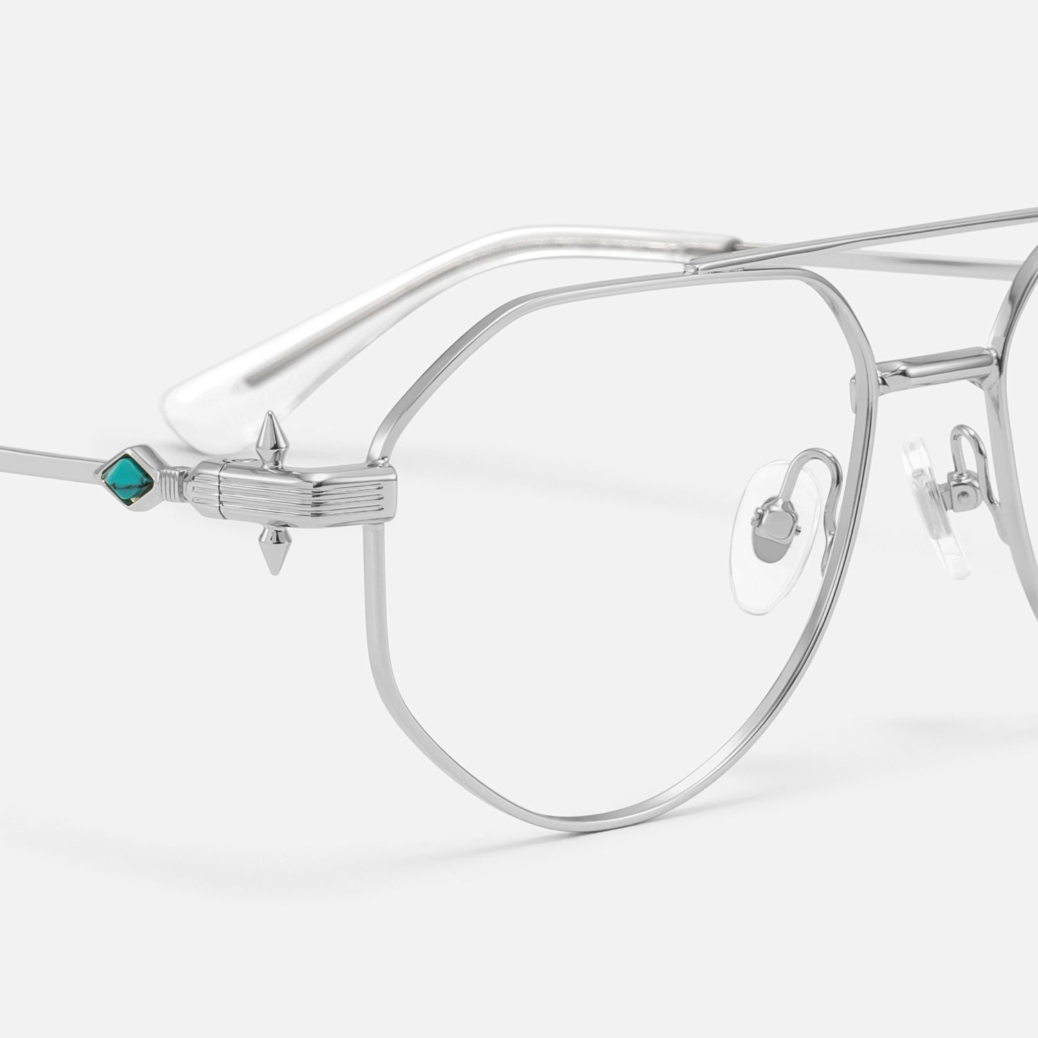 Aegis - Aviator Silver Eyeglasses product detail 4