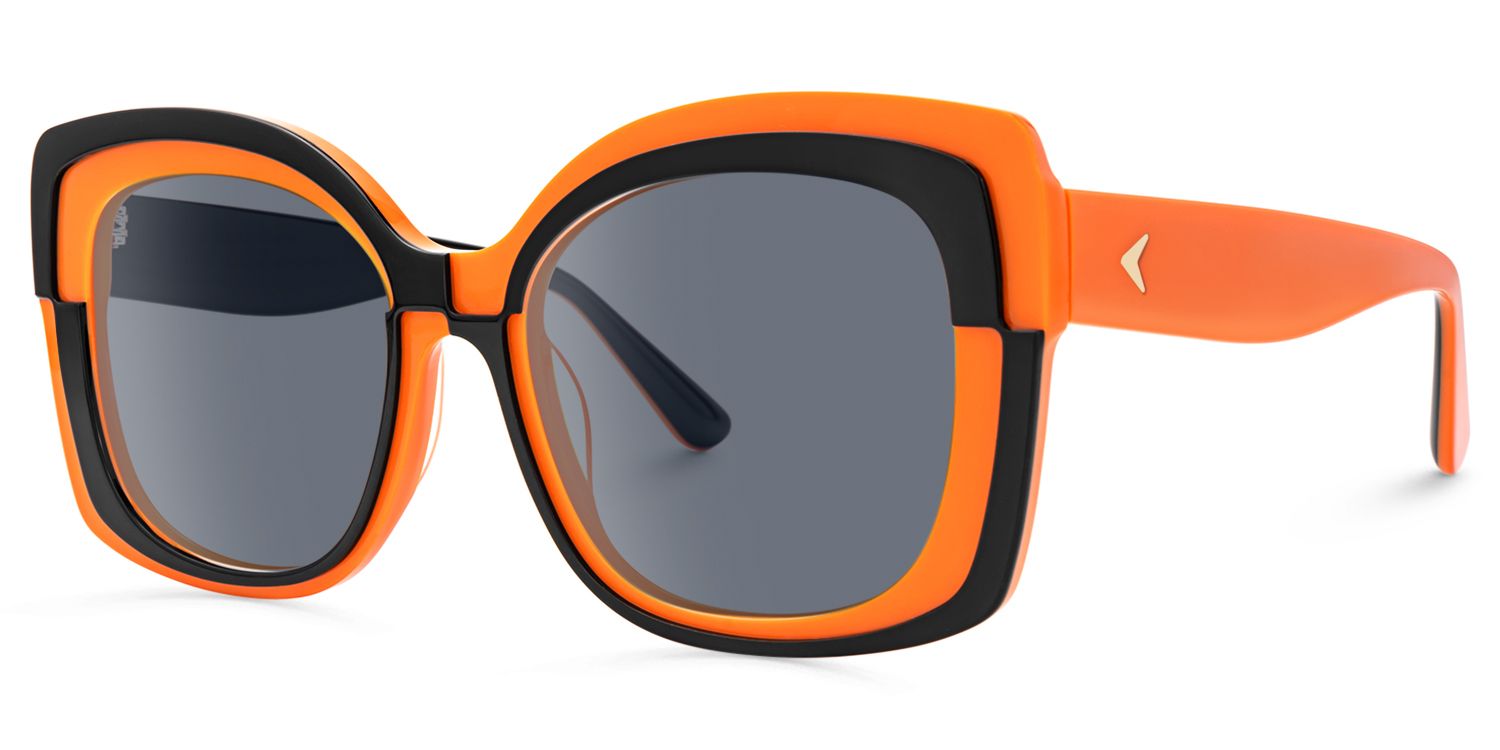 Mabon - Butterfly Orange Sunglasses by Vooglam - Front View