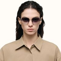 The Architect - Gunmetal Gradient Gray Sunglasses | Vooglam On Model 1