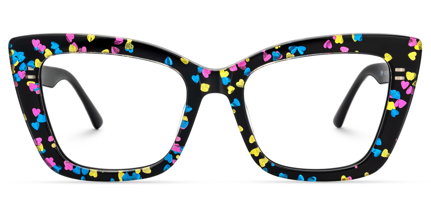 Palesa - Cat Eye Pattern Eyeglasses | Vooglam Angle View