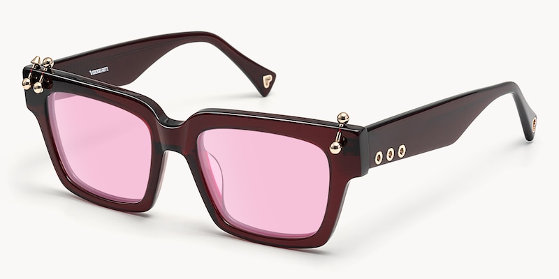 PIERCE - Square Red Sunglasses
