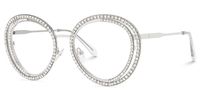 Hafiz - Round Silver Eyeglasses | Vooglam Front View