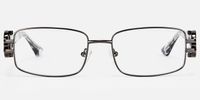 Aurae - Rectangle Grey Eyeglasses | Vooglam Angle View