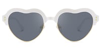 Galido - Geometric White Prescription Sunglasses - 2