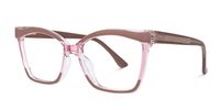 Dellingr - Rectangle Pink Eyeglasses | Vooglam Front View