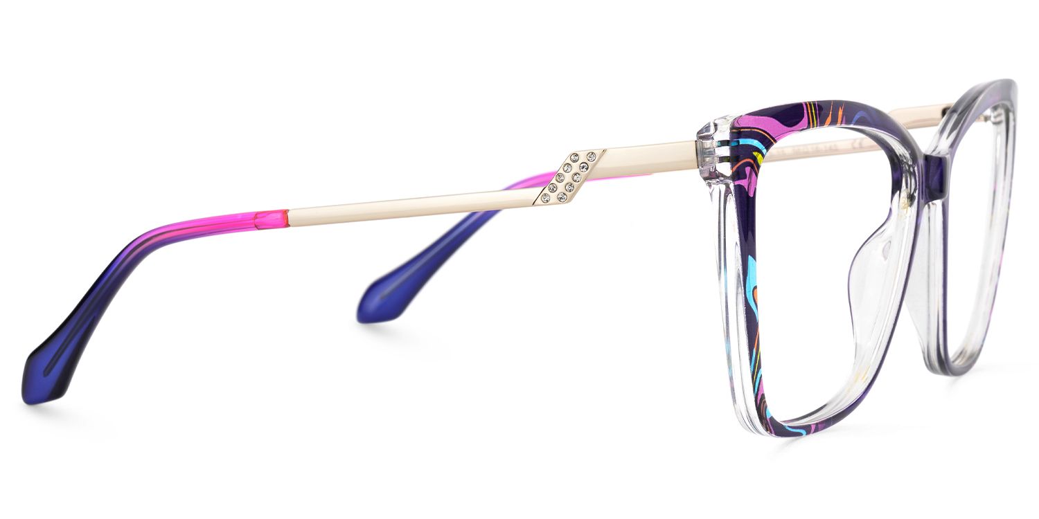 Adebola - Butterfly Purple Eyeglasses | Vooglam 4