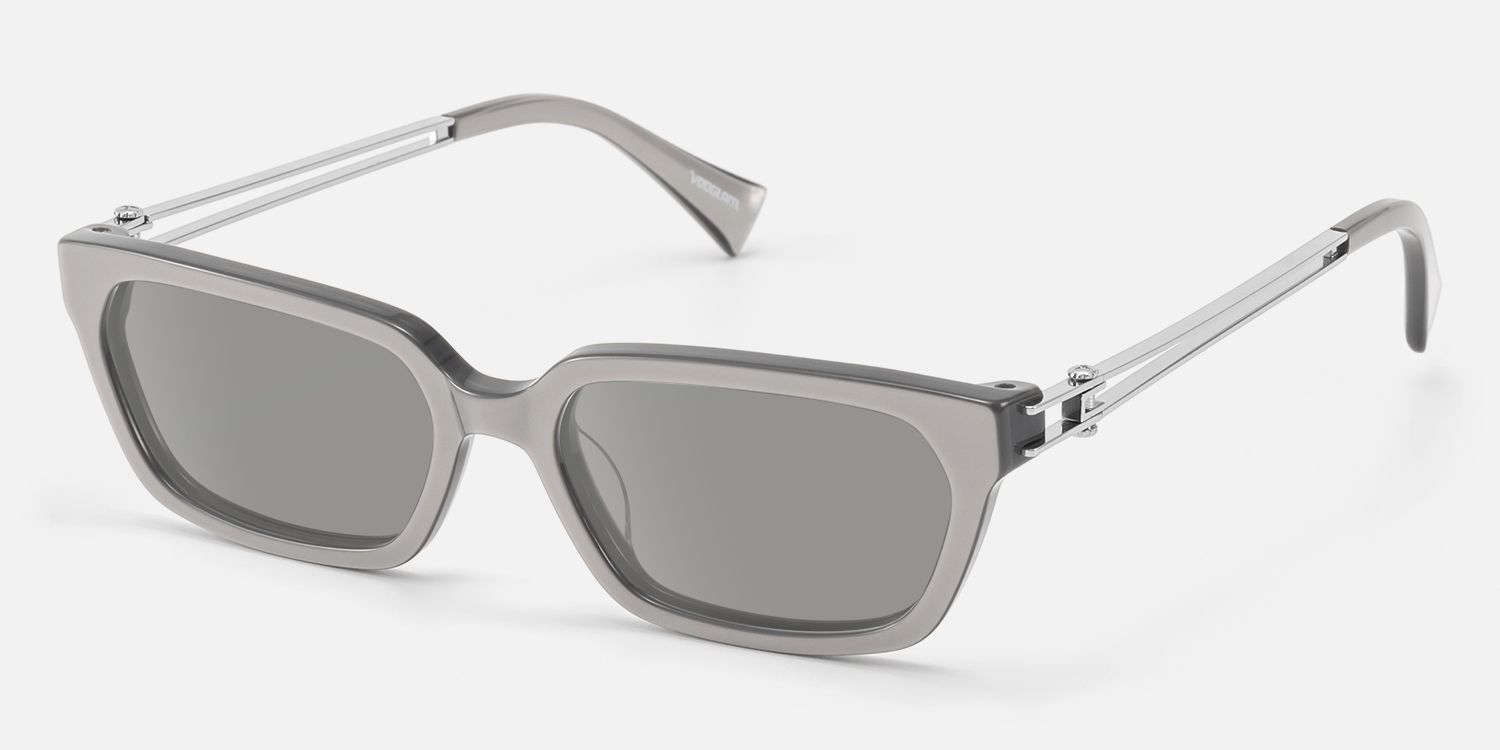 Scarpa - Pearlescent Silver Double Wire Sunglasses | Vooglam Front View