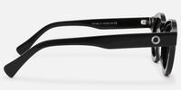 Pulse - Round Black Sunglasses | Vooglam Side View