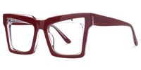 Emberlei - Square Red Eyeglasses | Vooglam Front View