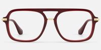Marfa - Timeless Red Aviator Eyeglasses | Vooglam Angle View
