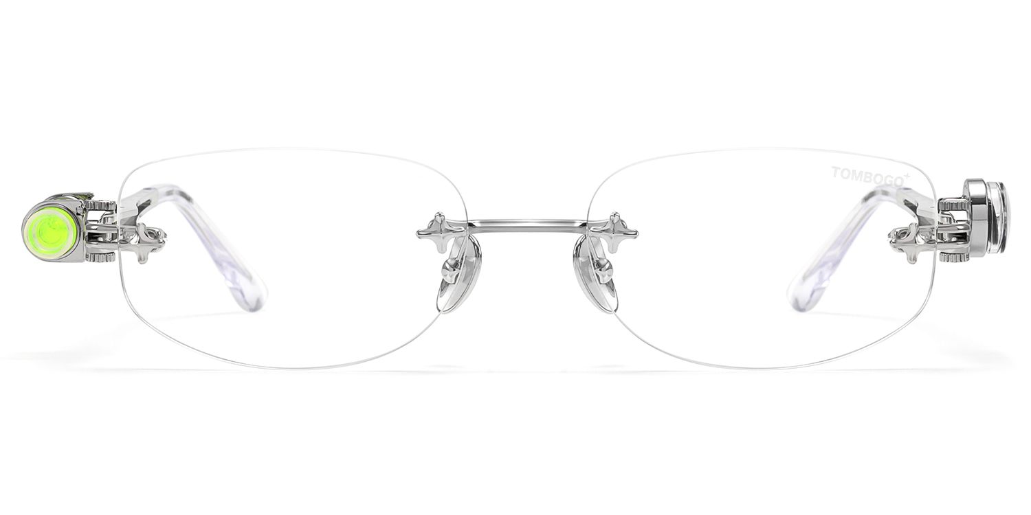 The Utilitarian - Oval Silver Eyeglasses | Vooglam Product Details 1