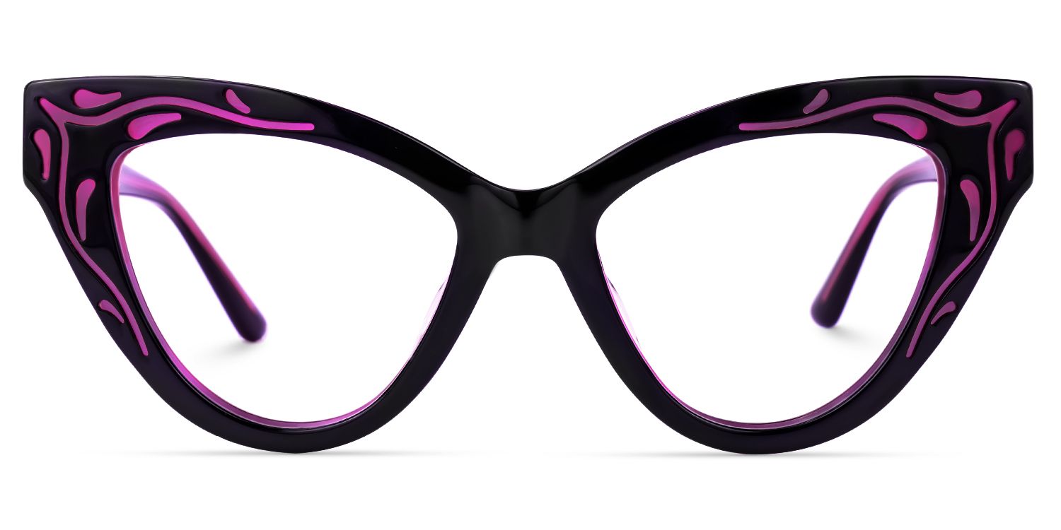 Ivey - Cat Eye Black/Purple Eyeglasses product detail 2