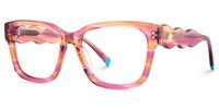 Daphne - Rectangle Orange Eyeglasses | Vooglam Front View
