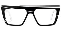 Daneil - Aviator Black/White Eyeglasses | Vooglam Angle View