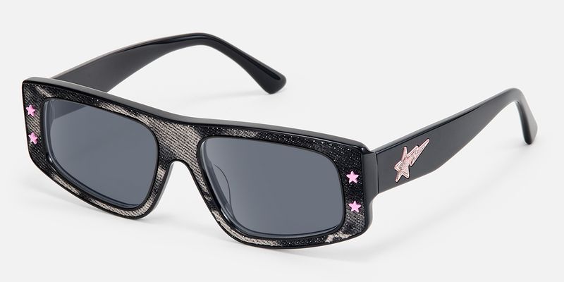 Maeva - Rectangle Black Sunglasses