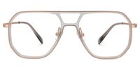Galdesa - Aviator Grey Eyeglasses | Vooglam Angle View