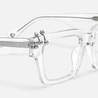 PIERCE - Square Transparent Eyeglasses | Vooglam Design Details