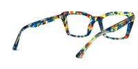 Fiachra - Rectangle Blue/Tortoise Eyeglasses | Vooglam Side View