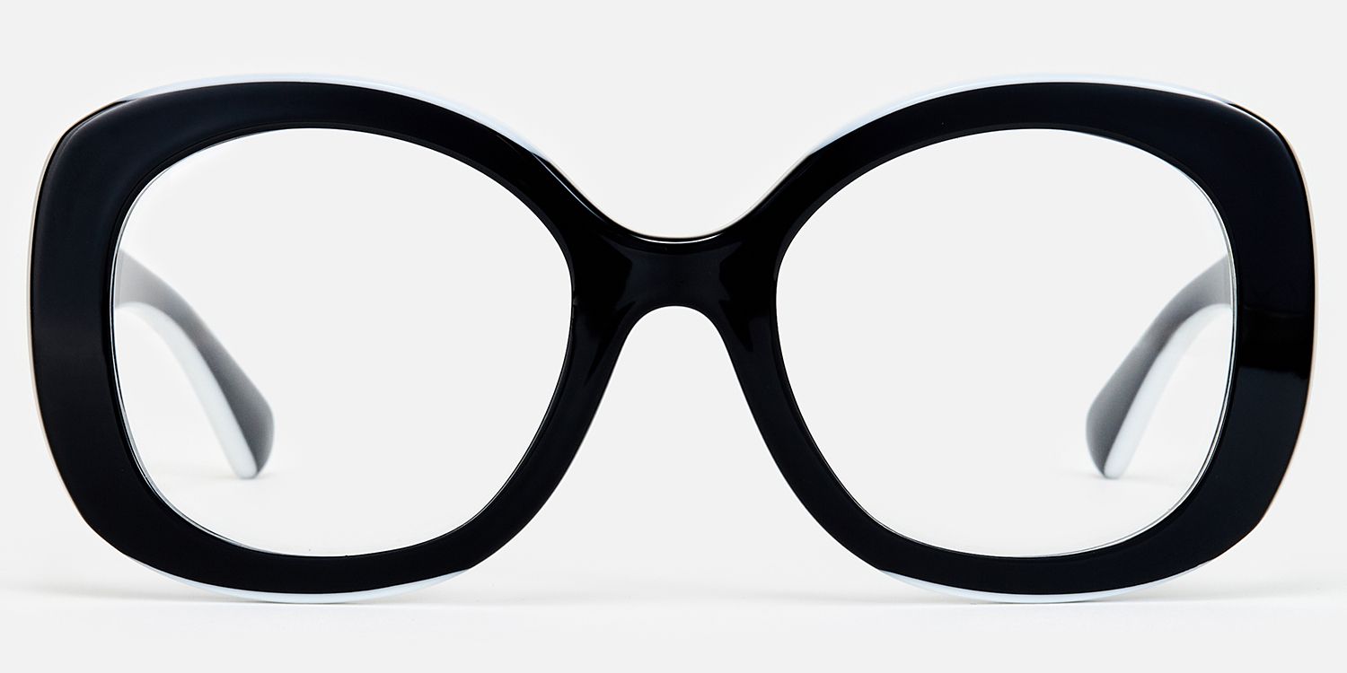 Athina - TR90 Round Black Eyeglasses | Vooglam Angle View