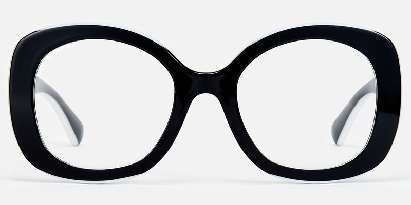 Athina - Round Black Eyeglasses