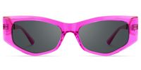 Tahiya - Geometric Pink Sunglasses | Vooglam Angle View