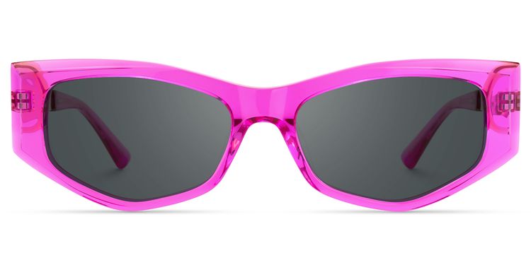 Tahiya - Geometric Pink Sunglasses by Vooglam