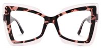 Elpi - Butterfly Pink/Tortoise Eyeglasses | Vooglam Angle View