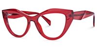 Fantine - Cat Eye Red Eyeglasses | Vooglam Front View