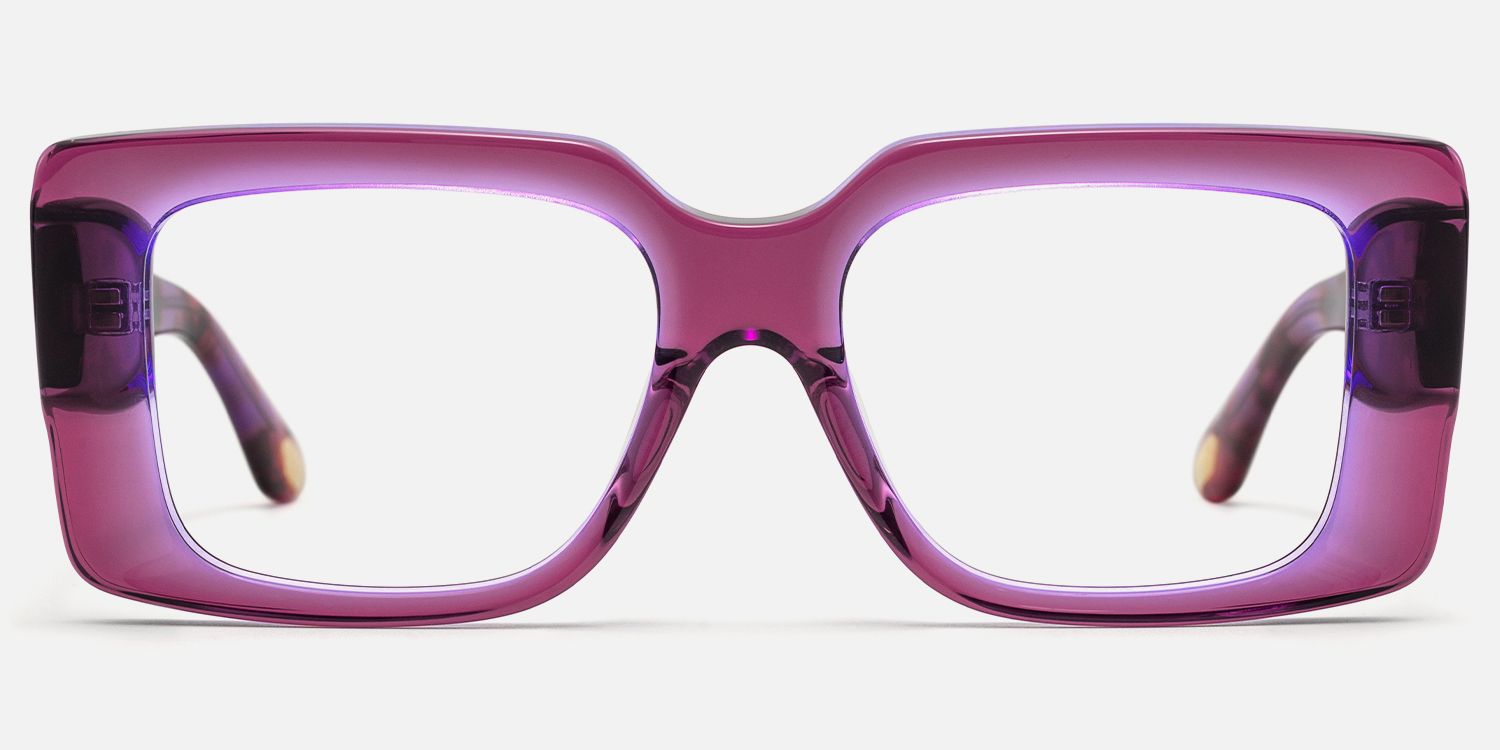 Kente - Rectangle Purple Eyeglasses product detail 2