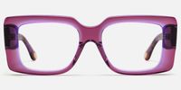 Kente - Rectangle Purple Eyeglasses | Vooglam Angle View