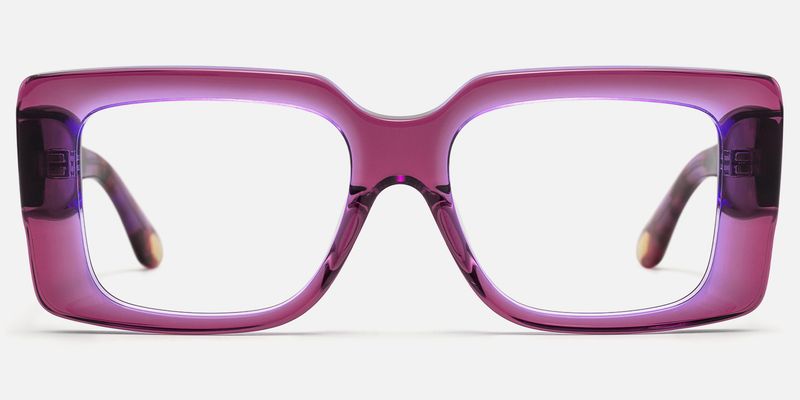 Kente - Rectangle Purple Eyeglasses