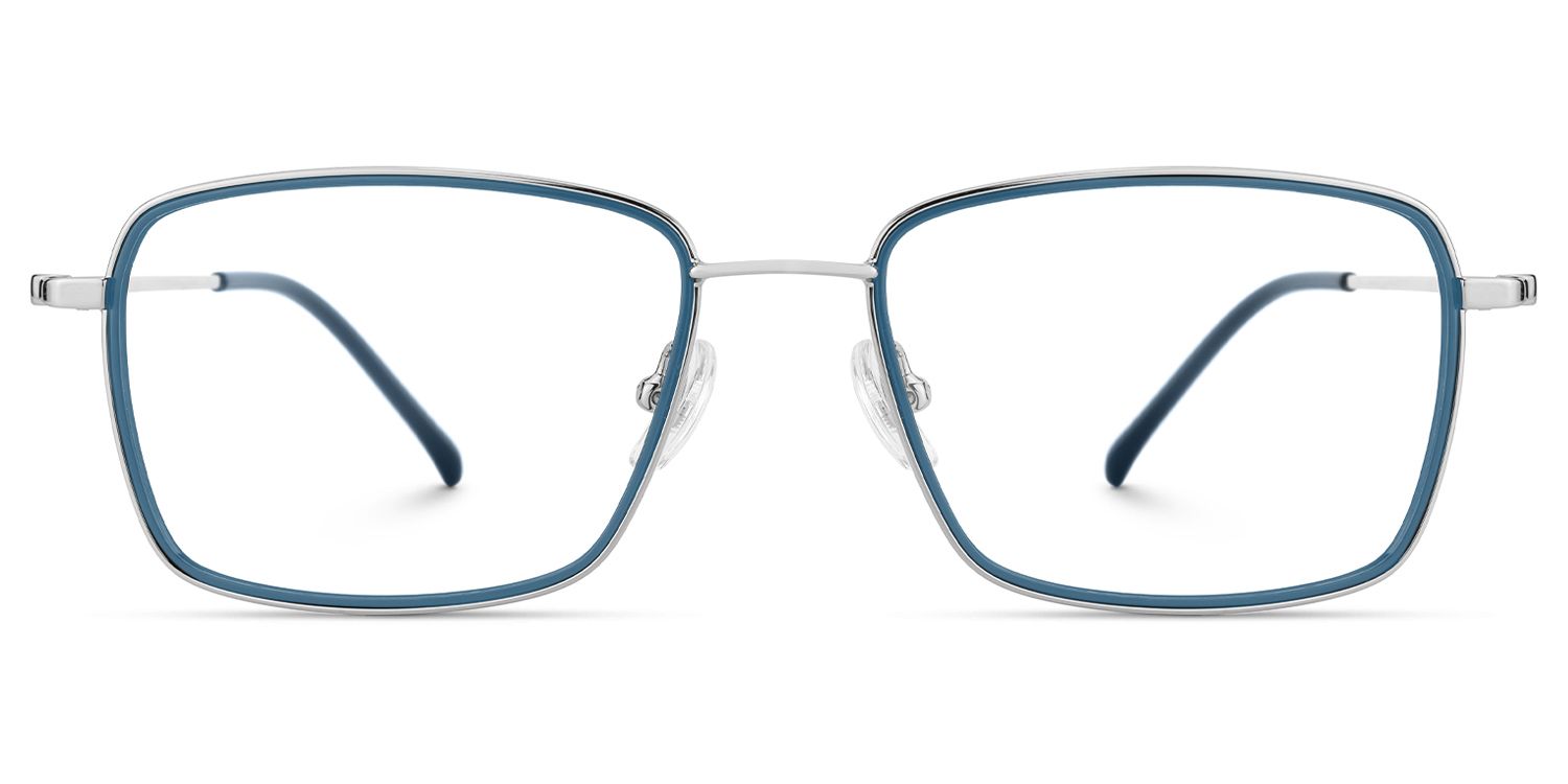 Marlene - Rectangle Blue Eyeglasses | Vooglam Angle View