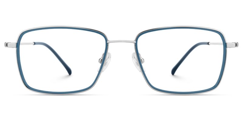 Marlene - Rectangle Blue Eyeglasses | Vooglam