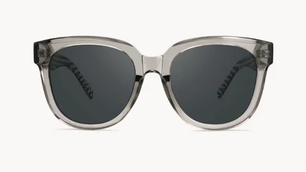 grey tranaparent round sunglasses