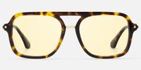 Marfa - Yellow Tint Aviator Tortoise Sunglasses | Vooglam Angle View